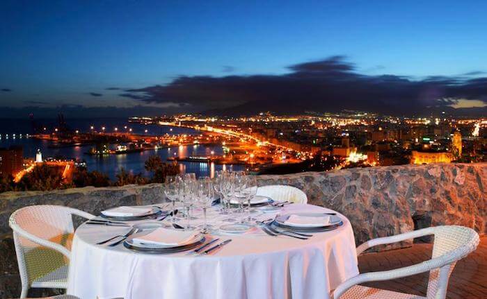 Restaurante em Málaga com vista