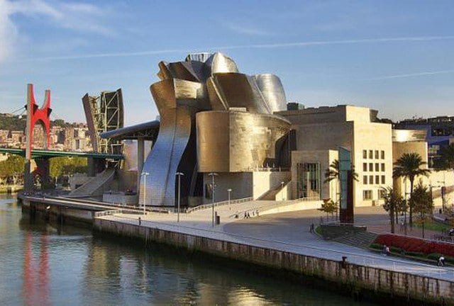 Vista do museu em Bilbao