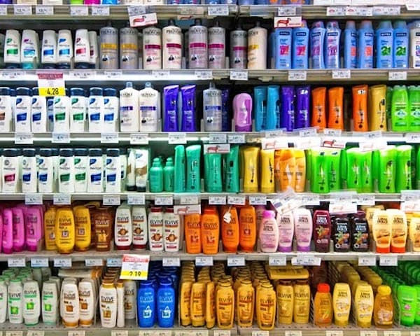 Shampoos nos supermercados de Barcelona
